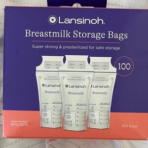 Lansinoh Blue and White Breastmilk Storage Set